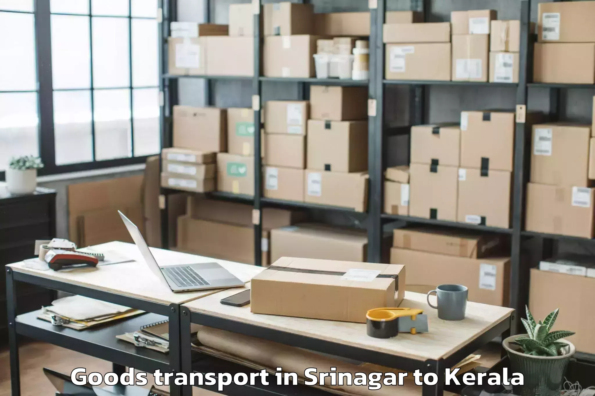 Book Your Srinagar to Wayanad Goods Transport Today